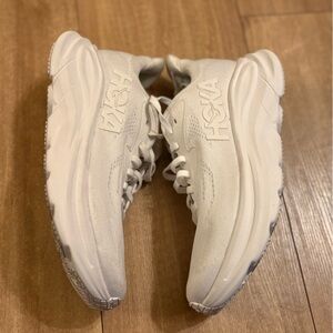 Hoka All-White Athletic Sneakers